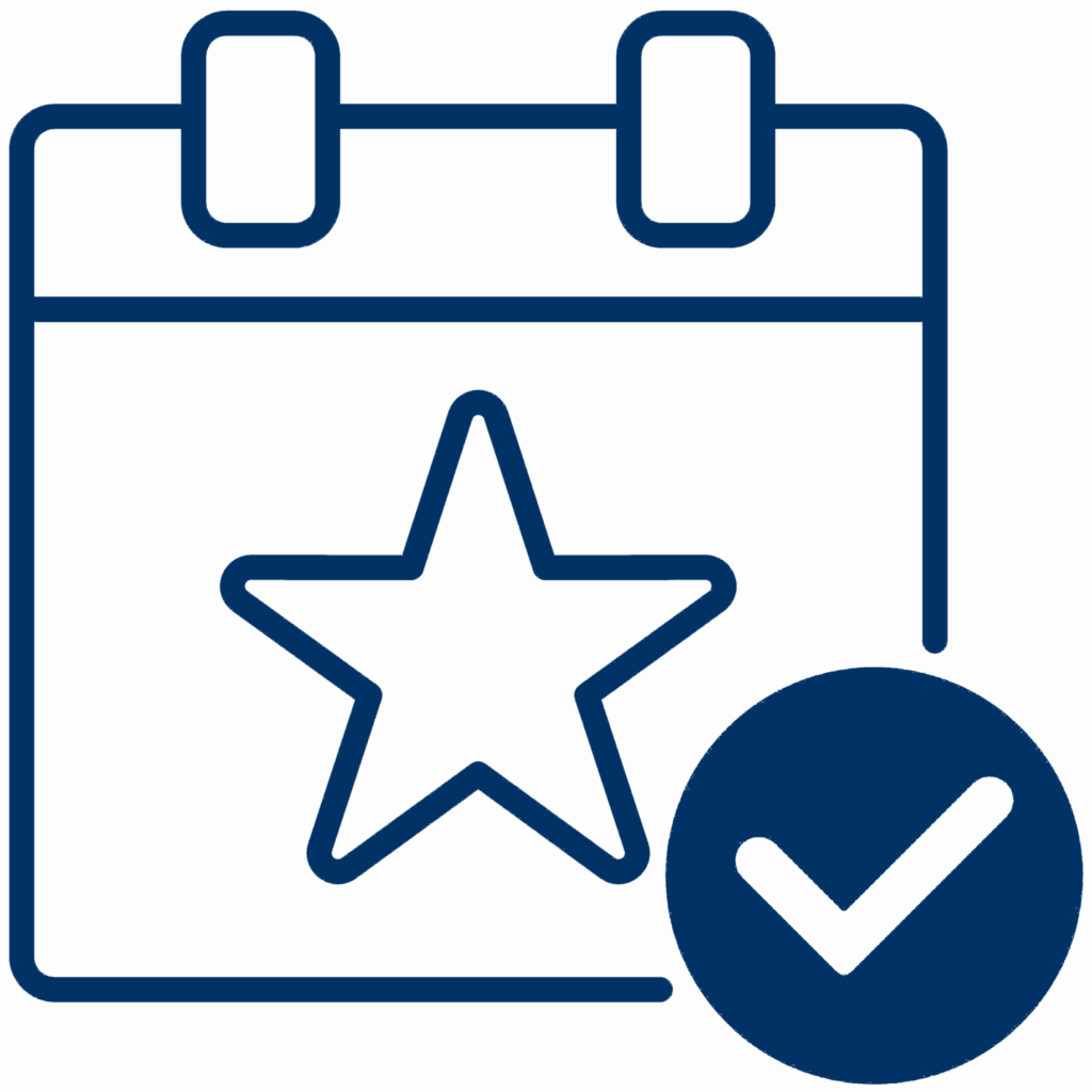 Calendar event blue icon